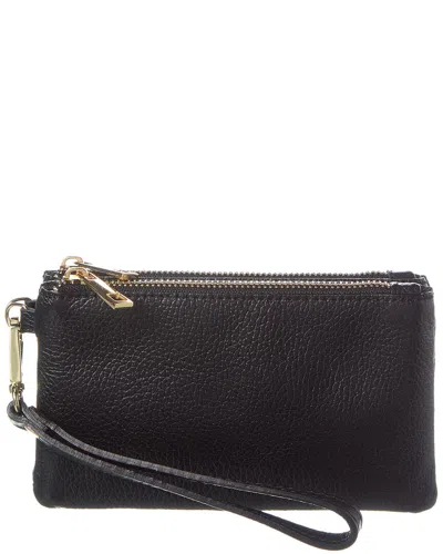 Italian Leather Clutch In Black