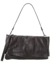 Italian Leather Clutch In Black
