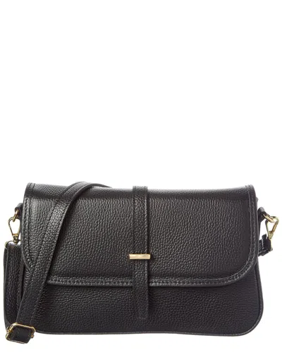 Italian Leather Crossbody In Black