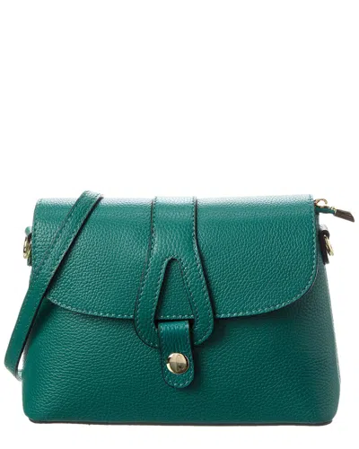 Italian Leather Crossbody In Multi