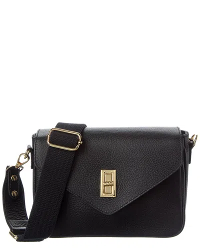 Italian Leather Crossbody In Black