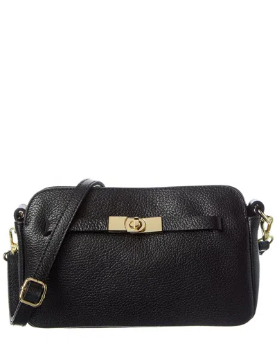 Italian Leather Crossbody In Black