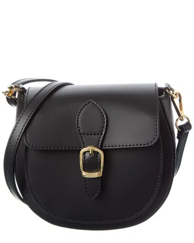 Italian Leather Crossbody In Black