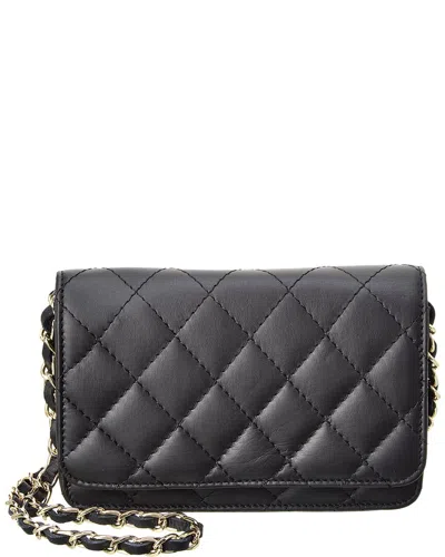 Italian Leather Crossbody In Black