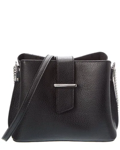 Italian Leather Crossbody In Black