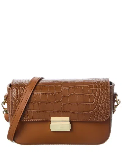 Italian Leather Crossbody In Brown