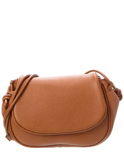 Italian Leather Crossbody In Brown