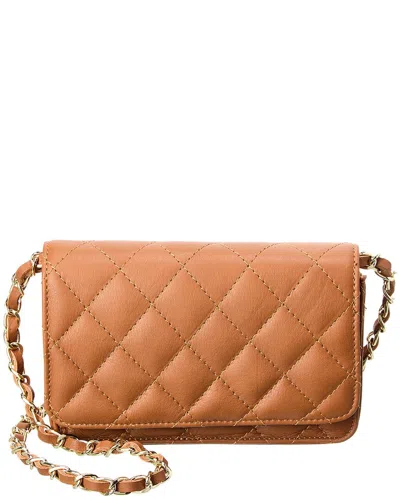 Italian Leather Crossbody In Brown