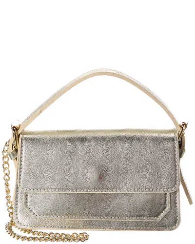 Italian Leather Crossbody In Gold