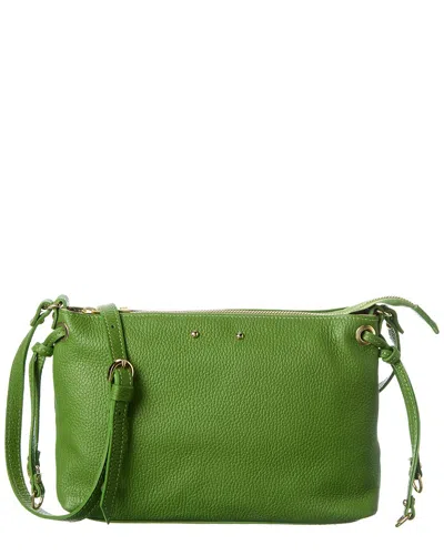 Italian Leather Crossbody In Green