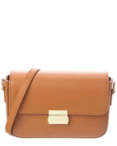 Italian Leather Crossbody In Brown