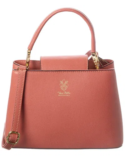 Italian Leather Crossbody In Pink