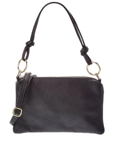 Italian Leather Elin Leather Top Handle Bag In Black