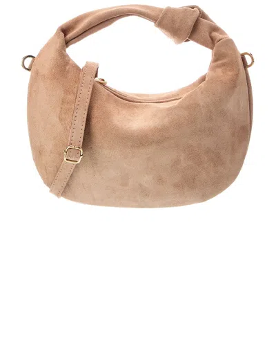 Italian Leather Isabelle Leather Top Handle Bag In Beige