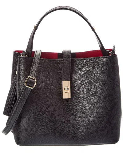 Italian Leather Kira Leather Top Handle Bag In Brown
