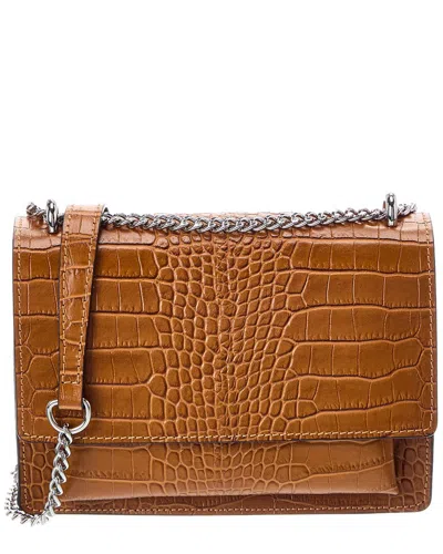 Italian Leather Natalie Leather Top Handle Bag In Brown
