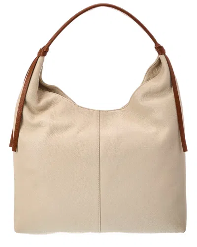 Italian Leather Naya Leather Top Handle Bag In Beige