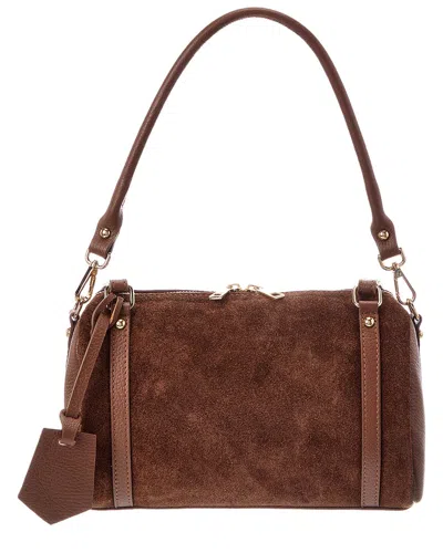 Italian Leather Noor Leather Bowling Bag In Brown