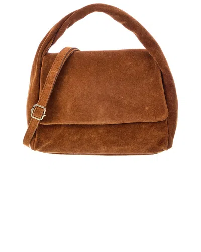 Italian Leather Pauline Leather Top Handle Bag In Brown