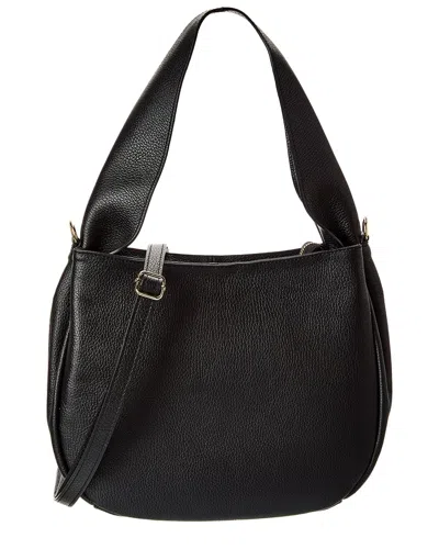 Italian Leather Shoulder Bag In Black