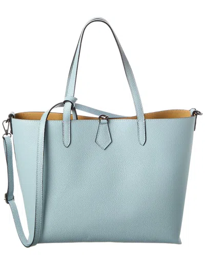 Italian Leather Shoulder Bag In Blue