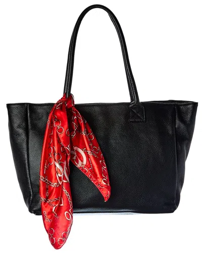 Italian Leather Shoulder Bag In Black