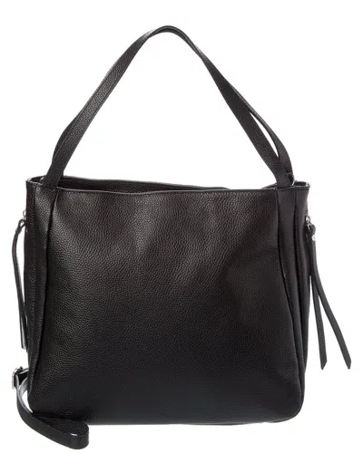 Italian Leather Shoulder Bag In Black
