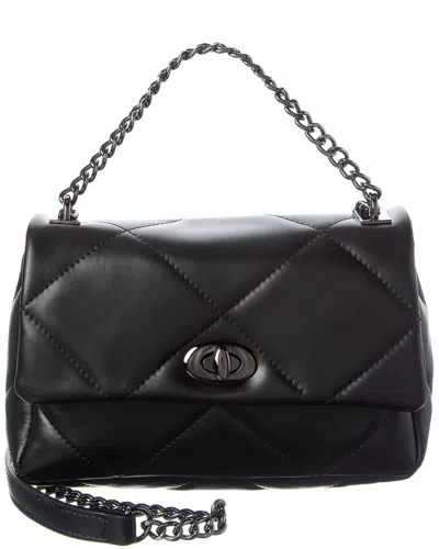 Italian Leather Shoulder Bag In Black