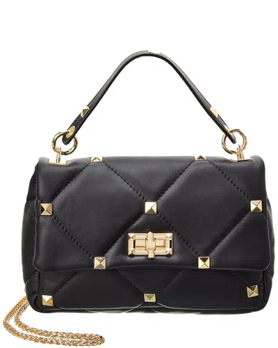 Italian Leather Shoulder Bag In Black