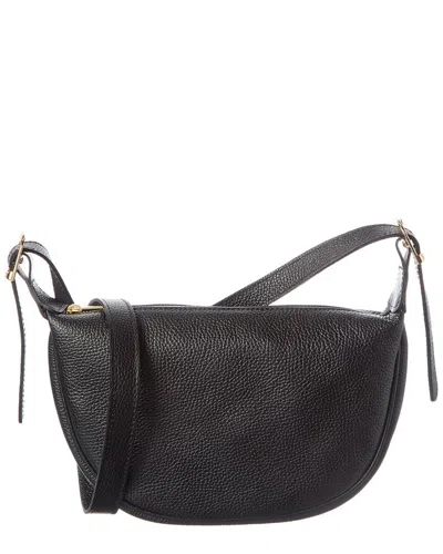 Italian Leather Shoulder Bag In Black