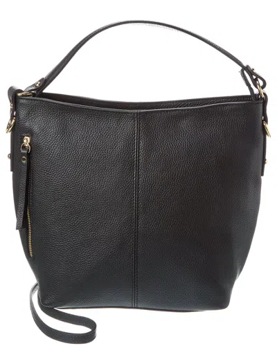 Italian Leather Shoulder Bag In Black