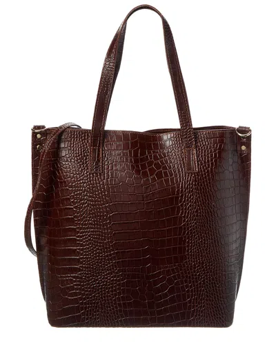 Italian Leather Shoulder Bag In Brown