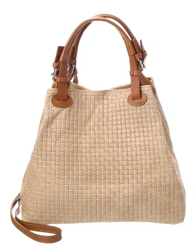 Italian Leather Shoulder Bag In Brown