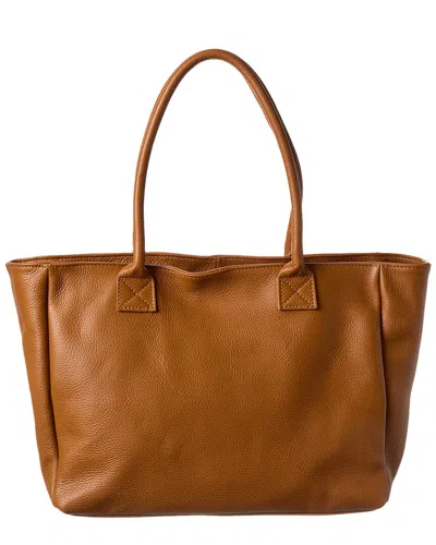 Italian Leather Shoulder Bag In Brown