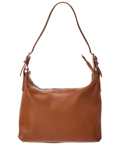 Italian Leather Shoulder Bag Leather Top Handle Bag In Brown