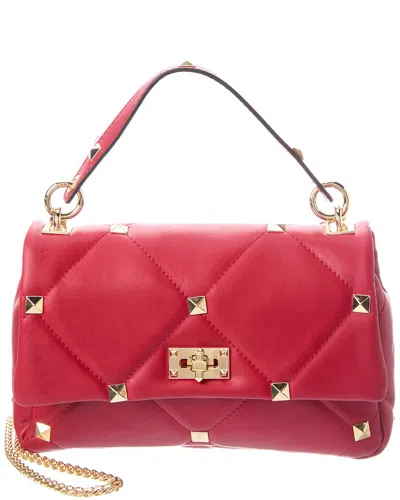 Italian Leather Shoulder Bag In Red