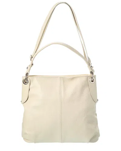 Italian Leather Top Handle Bag In White