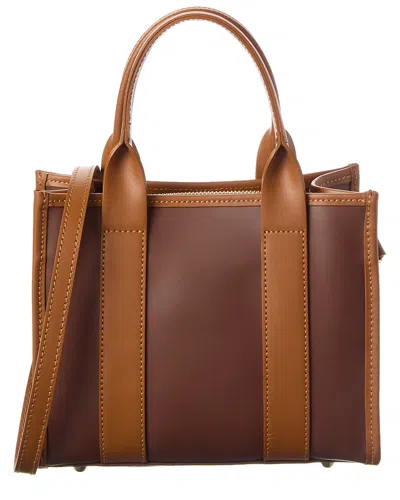 Italian Leather Top Handle Bag In Brown