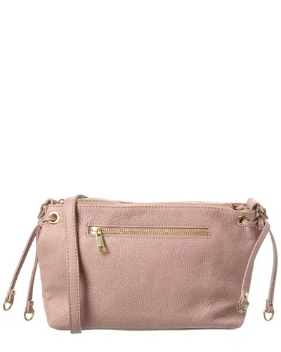 Italian Leather Top Handle Bag In Pink