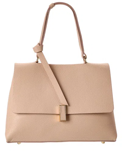 Italian Leather Top Handle Shoulder Bag In Pink