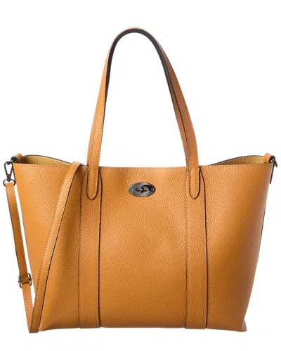 Italian Leather Top Handle Tote In Brown