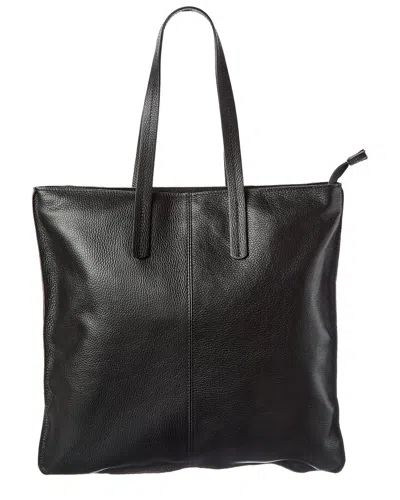 Italian Leather Tote In Black