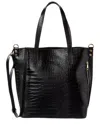 Italian Leather Tote In Black