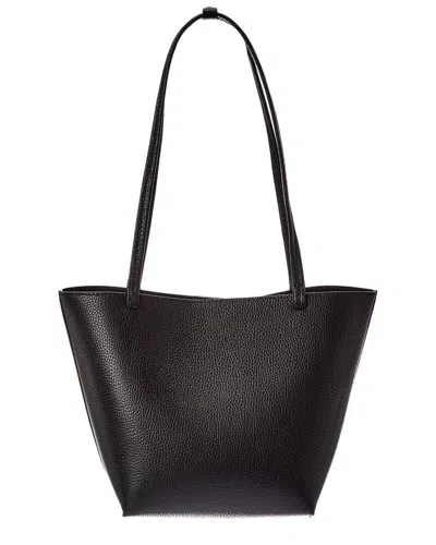 Italian Leather Yara Leather Top Handle Bag In Black