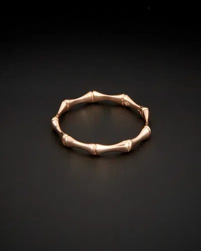 Italian Rose Gold 14k  Bamboo Ring