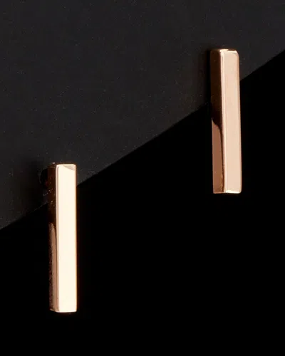 Italian Rose Gold 14k  Bar Earrings