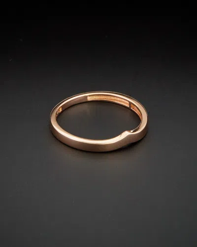 Italian Rose Gold 14k  Chevron Band Ring