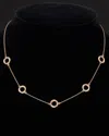 Italian Rose Gold Circle Station Necklace