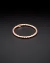 Italian Rose Gold Diamond-cut Band Ring
