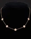 Italian Rose Gold Disc Station Necklace